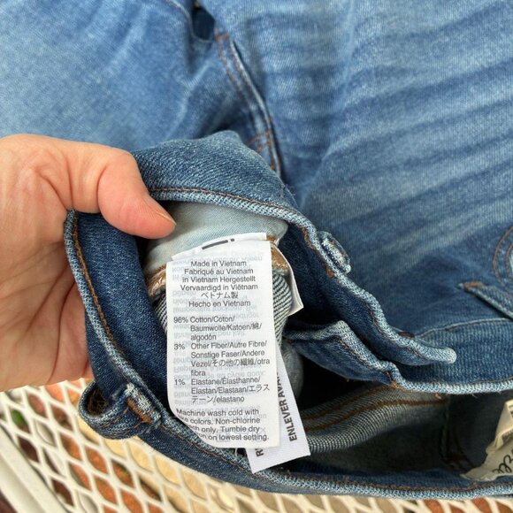 discontinued madewell cali demi boot jeans with raw hem and whiskering! size 27 - Picture 4 of 4